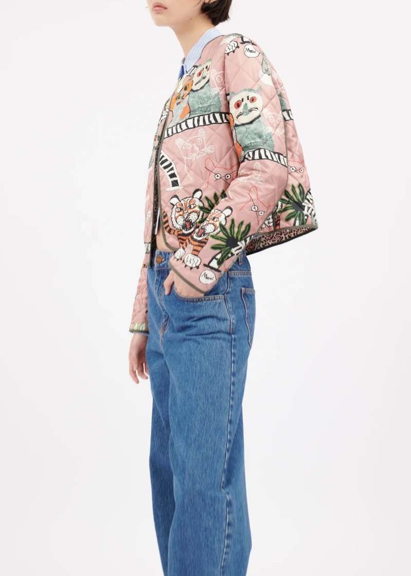 Odeeh Cats & Tigers Jacket - Blush