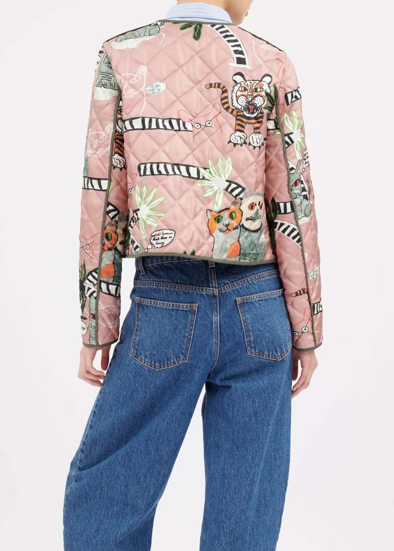 Odeeh Cats & Tigers Jacket - Blush