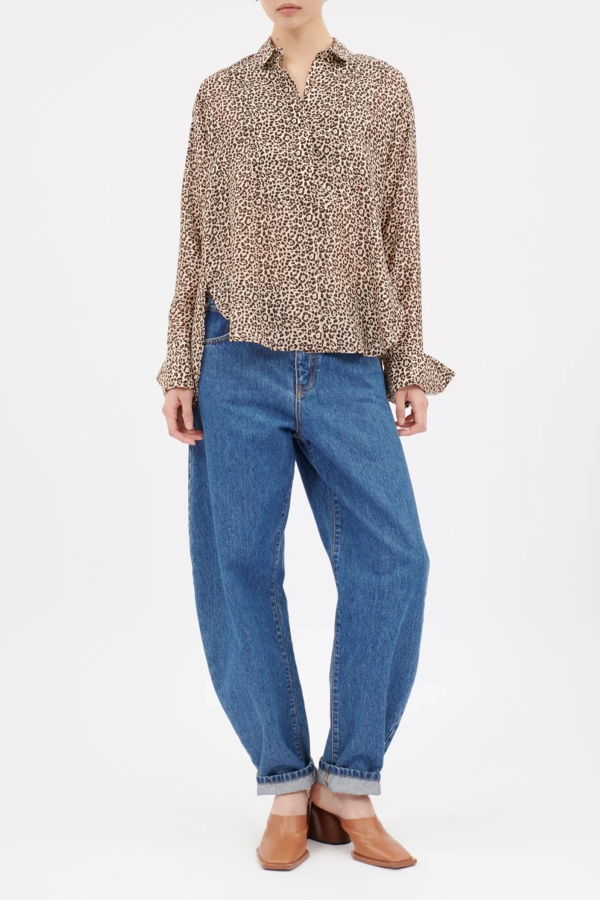 Odeeh Habotai Leo Blouse - Cafe Noir