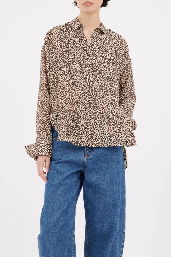 Odeeh Habotai Leo Blouse - Cafe Noir