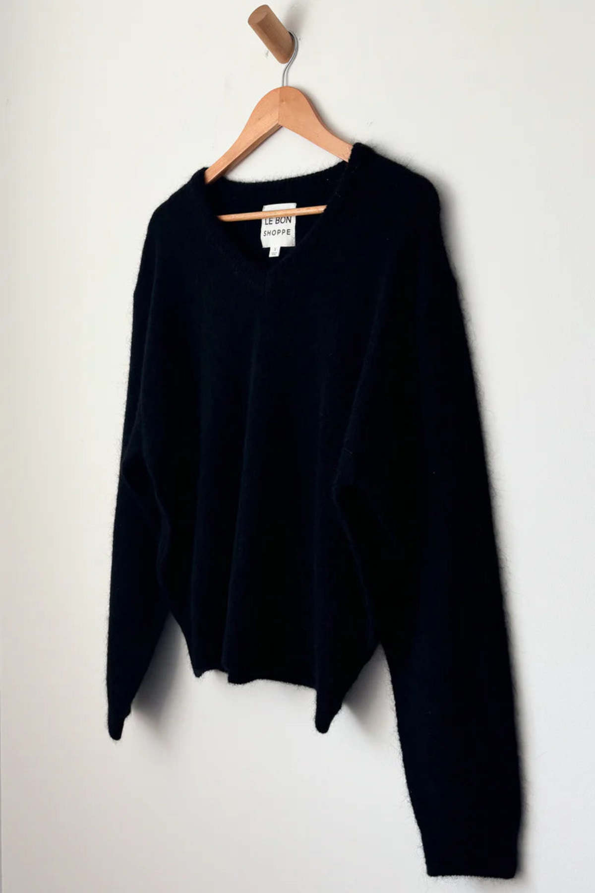 Le Bon Shoppe James Mohair Sweater - Black - Image 2 of 4