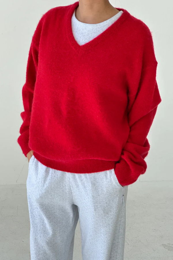 Le Bon Shoppe James Mohair Sweater - Red