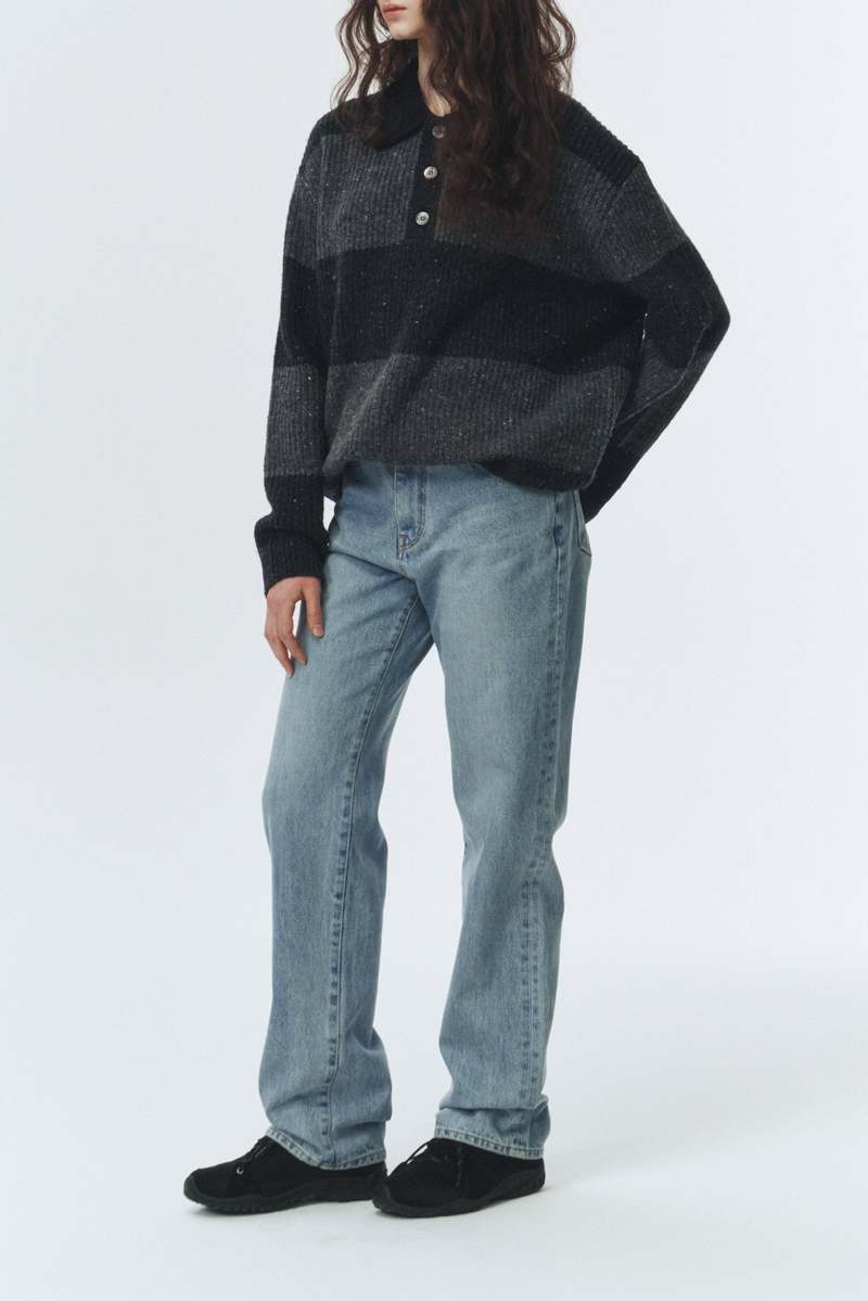 Dunst Unisex Rugby Sweater - Grey/Charcoal Grey