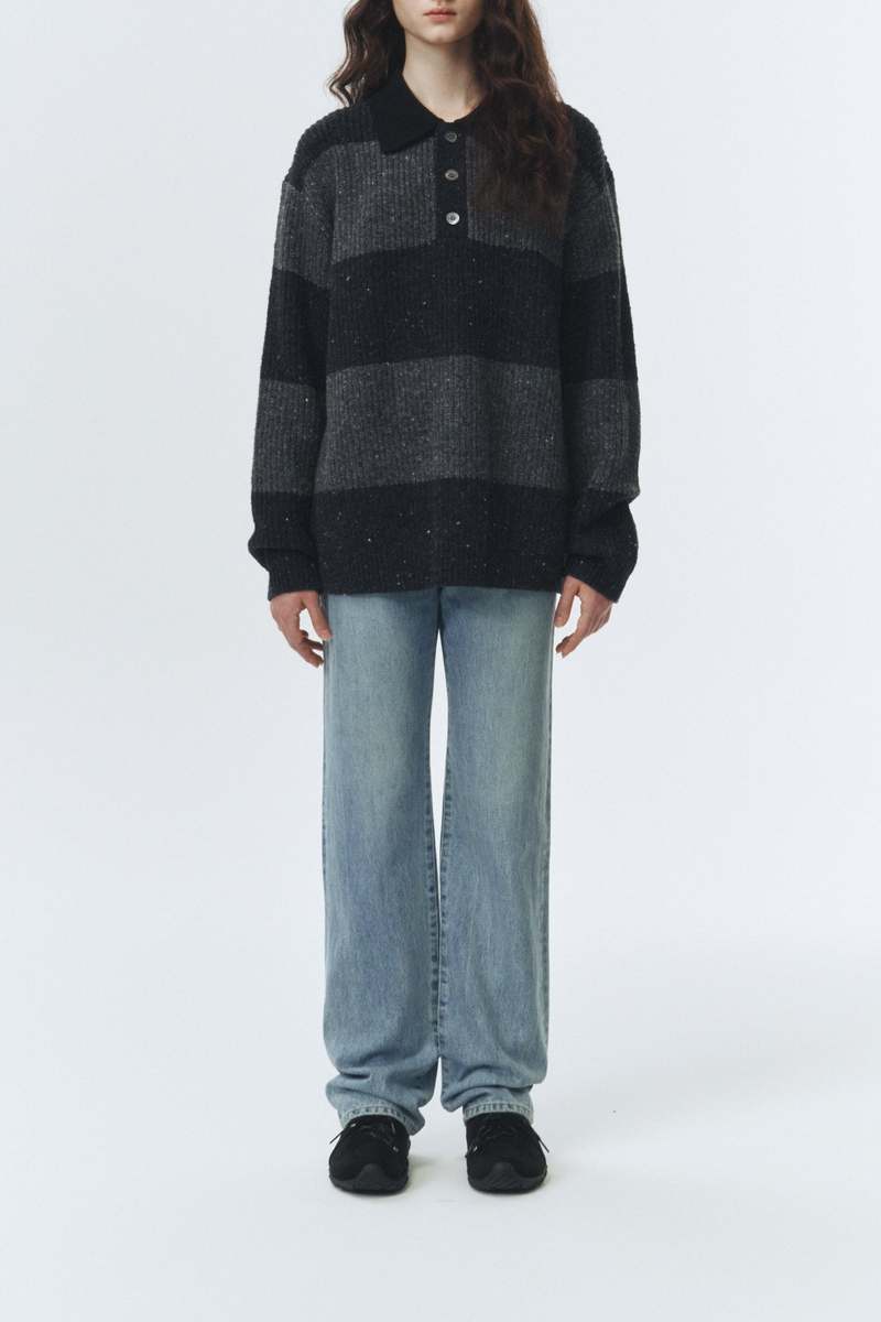 Dunst Unisex Rugby Sweater - Grey/Charcoal Grey