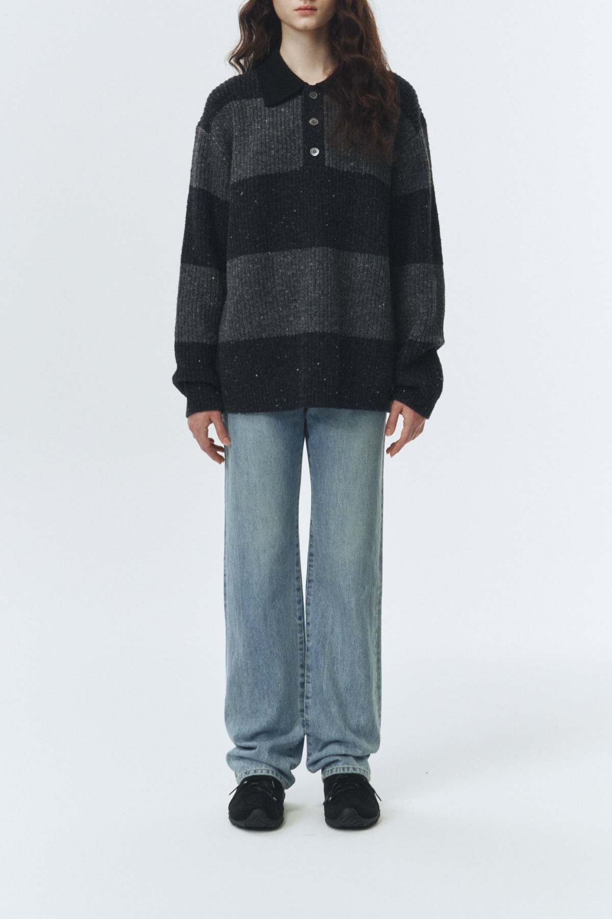 Dunst Unisex Rugby Sweater - Grey/Charcoal Grey - Image 4 of 8