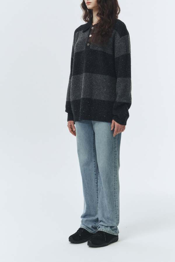 Dunst Unisex Rugby Sweater - Grey/Charcoal Grey