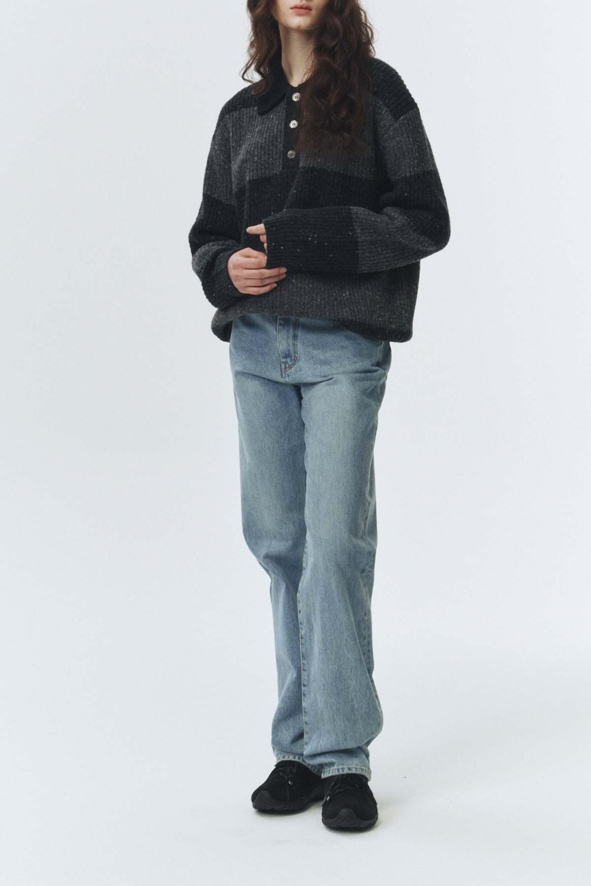 Dunst Unisex Rugby Sweater - Grey/Charcoal Grey - Image 7 of 8