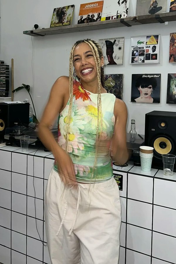 House of Sunny Cosmos Mesh Top - Multi