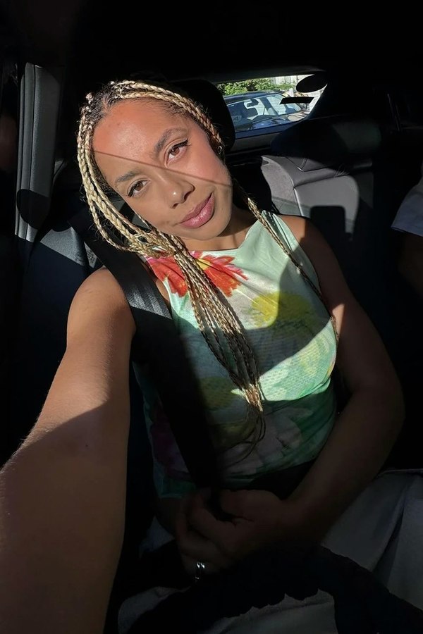 House of Sunny Cosmos Mesh Top - Multi