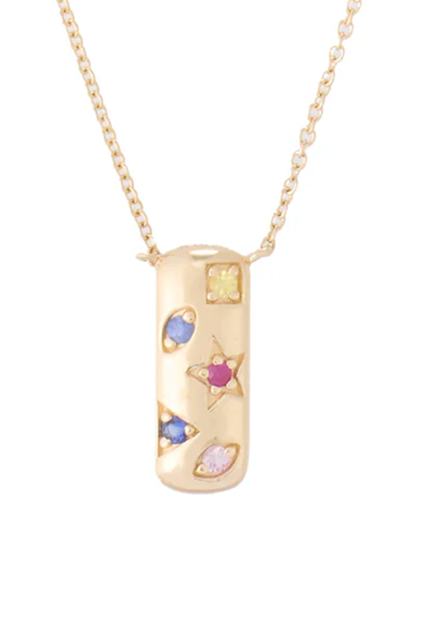 Zofia Day Rainbow Celeste Necklace - Yellow Gold