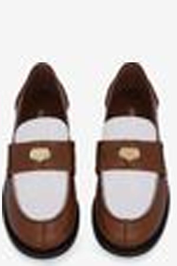 MIU MIU Loafers - Cognac/White
