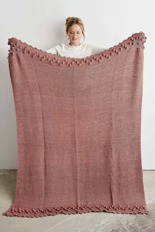 Kanju Interiors Bobble Lace Edged Eco-Cotton Throw