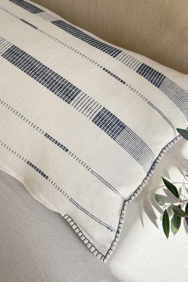 Kanju Interiors Fulcrum Ink Oversized Cotton Lumbar Pillow