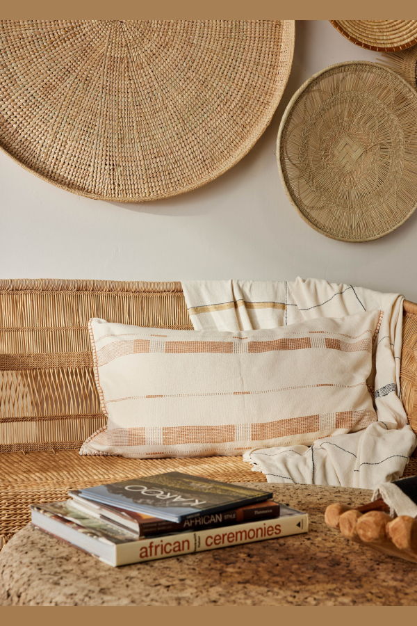 Kanju Interiors Fulcrum Sahara Oversized Cotton Lumbar Pillow