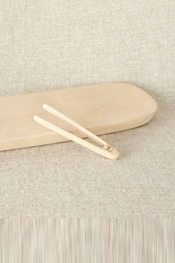 Kanju Interiors Magnetic Wooden Toast & Garnish Tongs