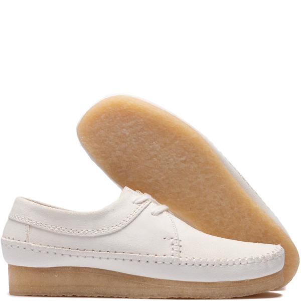 white clarks weaver
