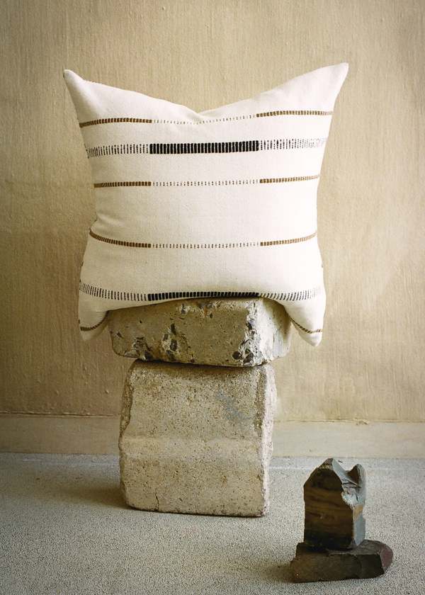 Kanju Interiors Mason Hand-Loomed Cotton Pillow