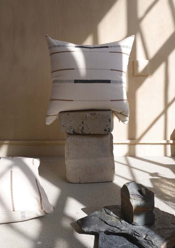 Kanju Interiors Mason Hand-Loomed Cotton Pillow