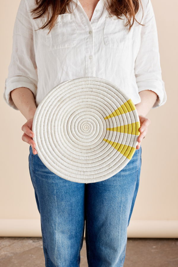 Kanju Interiors Moja Yellow Wall Basket