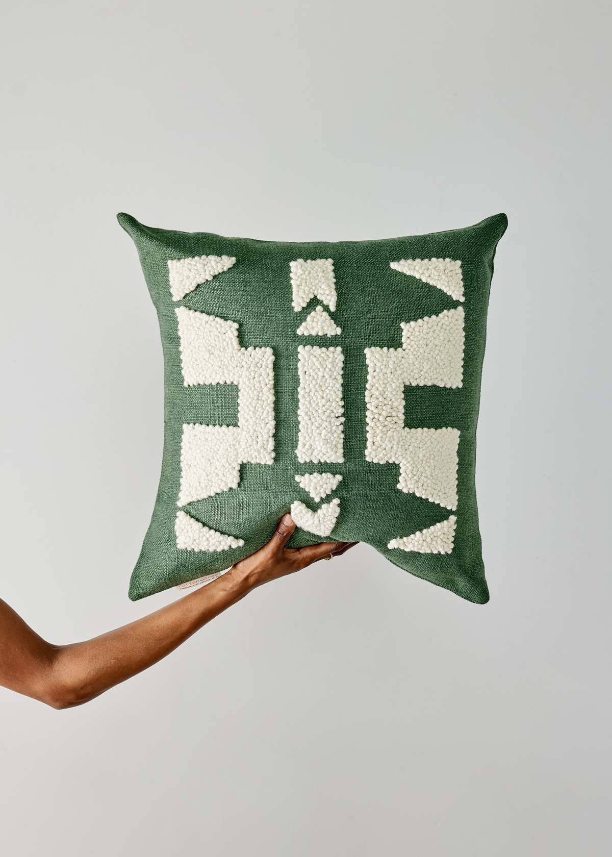Kanju Interiors Ndebele Throw Pillow - Forest Green - Image 1 of 4