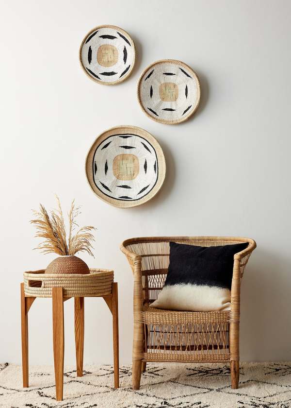 Kanju Interiors Nolyia White Flat Basket Set Kanju Interiors Nolyia White Flat Basket Set