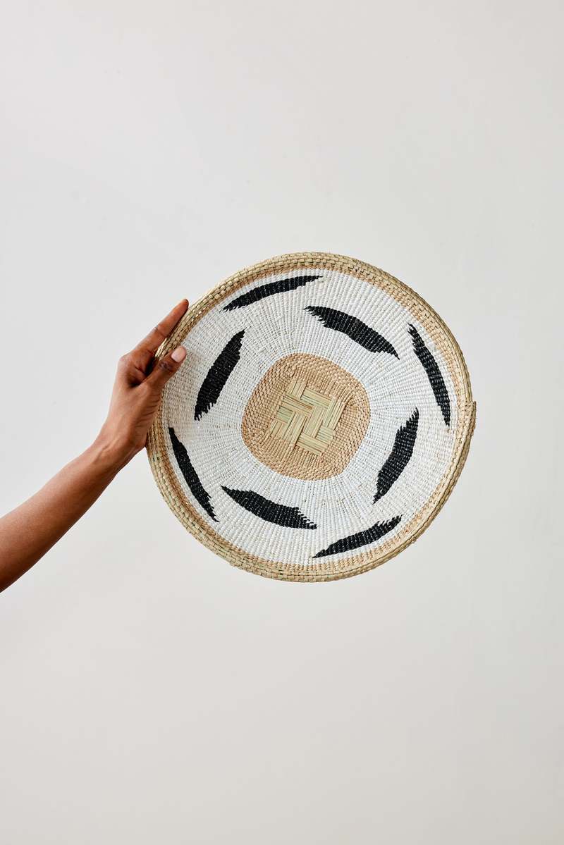 Kanju Interiors Nolyia White Flat Basket Set