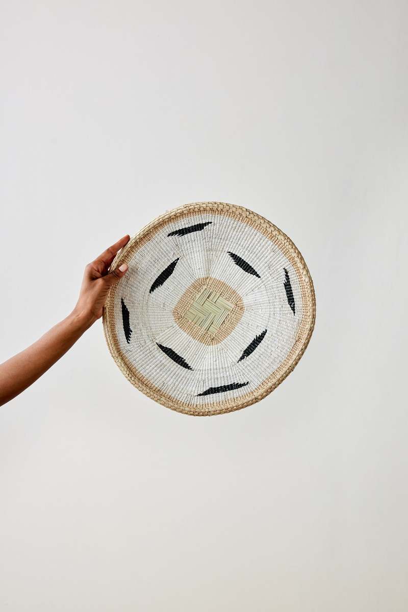 Kanju Interiors Nolyia White Flat Basket Set