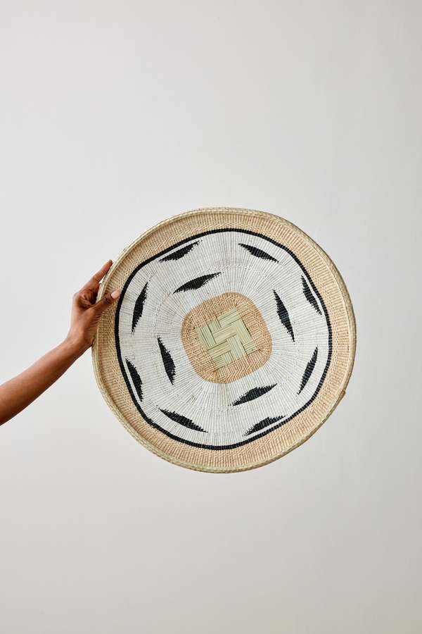 Kanju Interiors Nolyia White Flat Basket Set