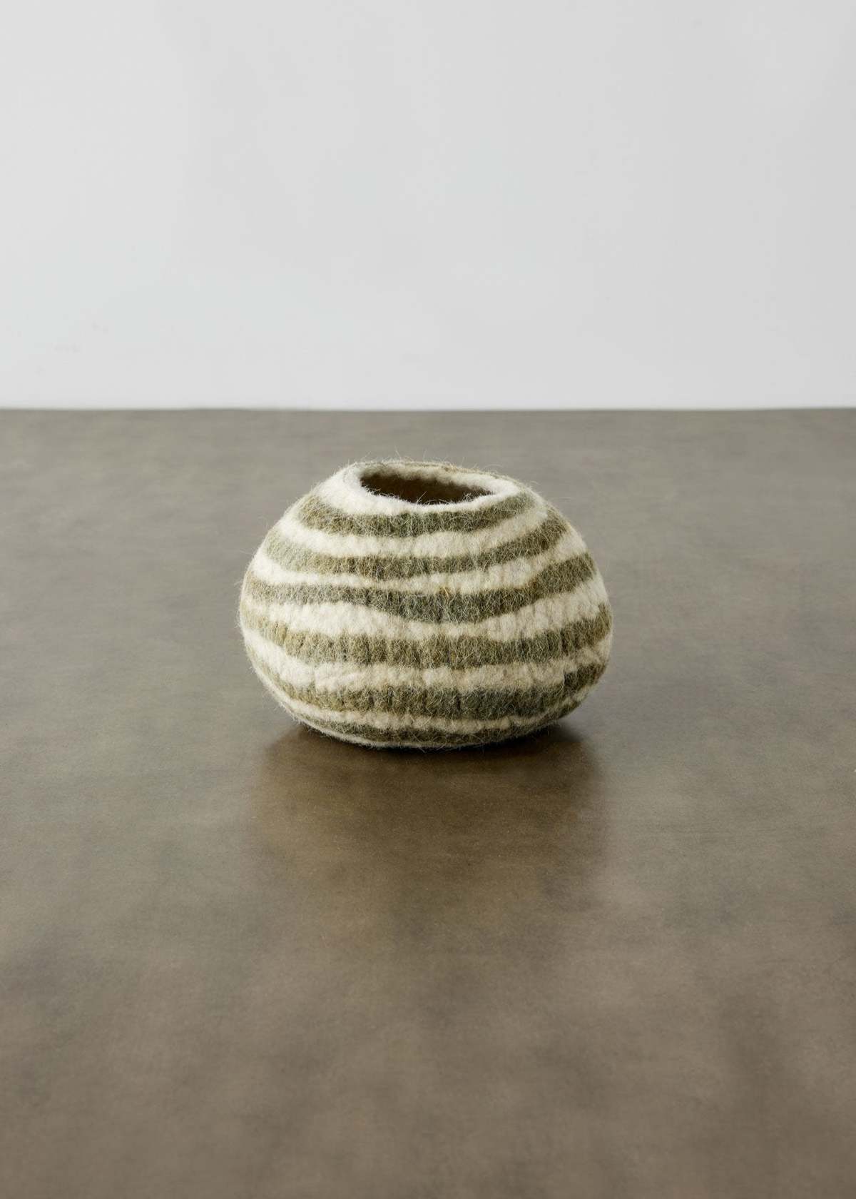 Kanju Interiors Olive Green Pathways Ukhamba Bowl - Image 1 of 2