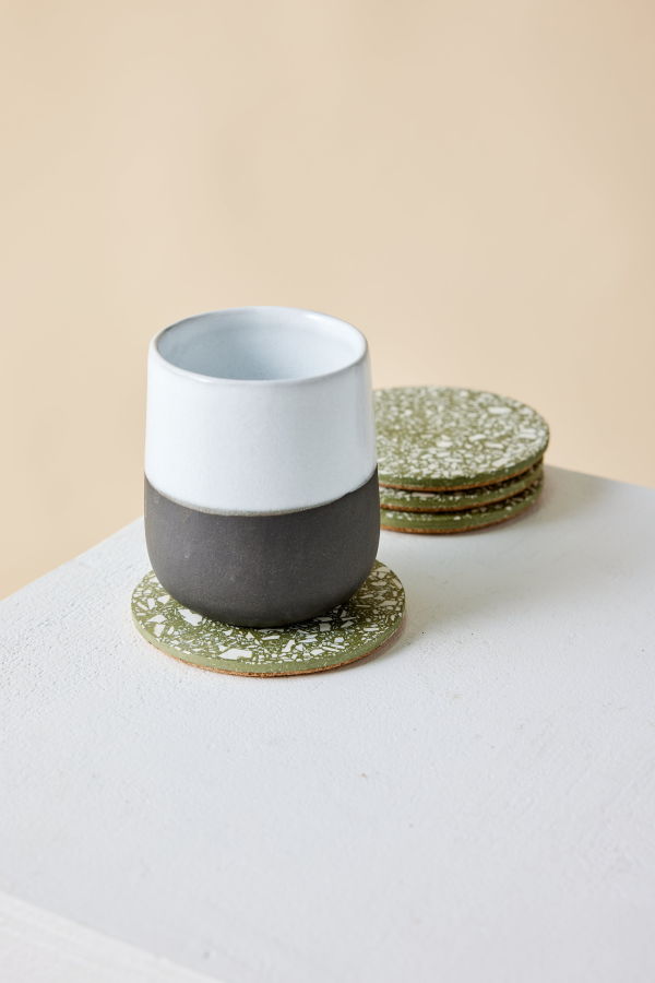 Kanju Interiors Olive Terrazzo Coasters Set of 4