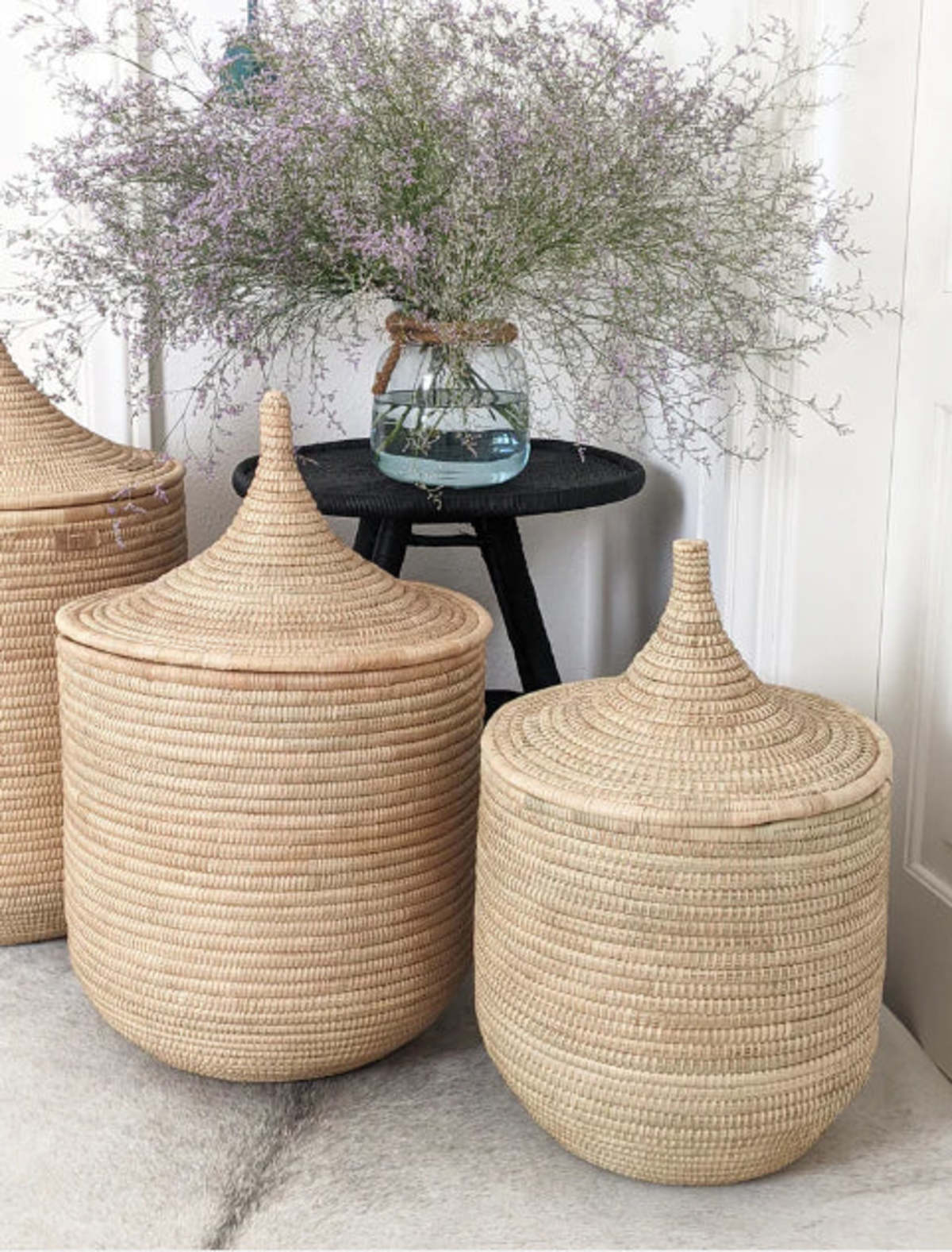 Kanju Interiors Phiri Woven Basket With Lid - Image 2 of 4