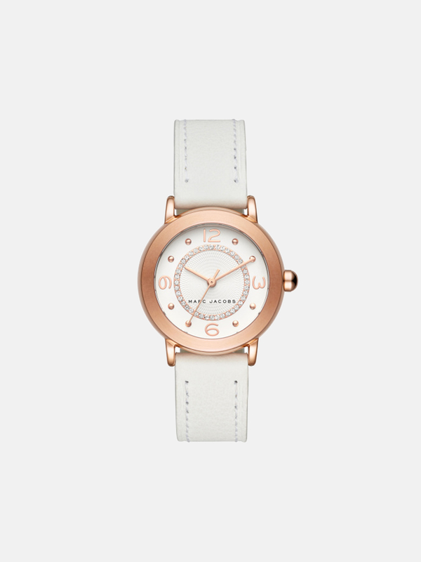 Marc by Marc Jacobs petite riley watch - white/rose gold 