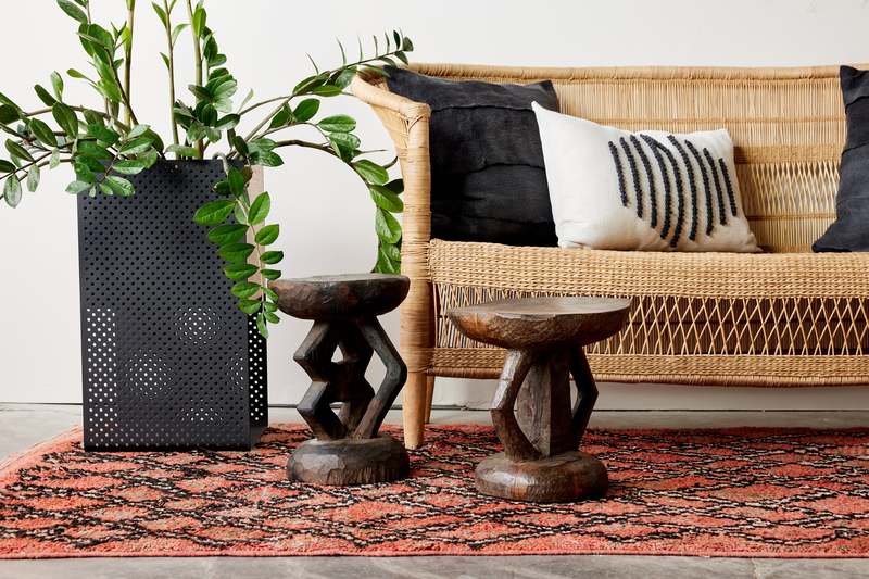 Kanju Interiors Tonga Stool African Artifact Wood Stool