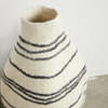 Kanju Interiors Tribal Lines Hand-Felted Wool Gourd Basket - Thumbnail 4