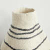 Kanju Interiors Tribal Lines Hand-Felted Wool Gourd Basket - Thumbnail 6