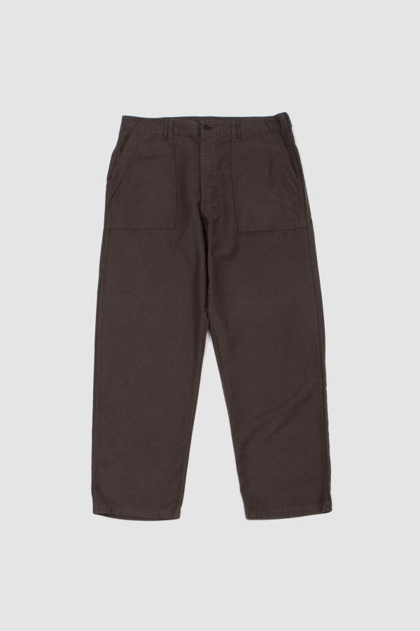 Orslow Relax Fit Cotton Linen Moleskin Fatigue Pants - Charcoal Gray