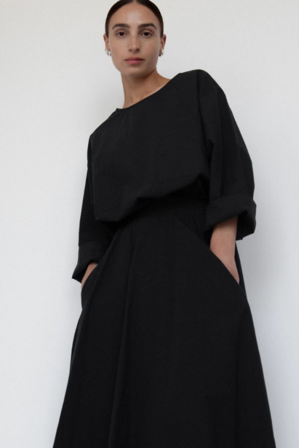 Modern Weaving Pocket Popover Top