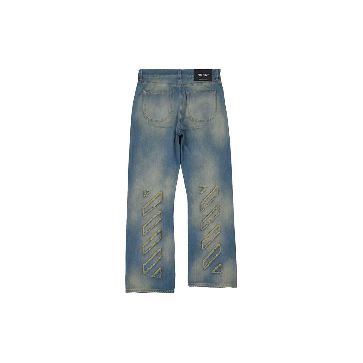 Off-White Diag Raw Patch 90s Skate Jeans - Dirty Blue - Image 2 of 5