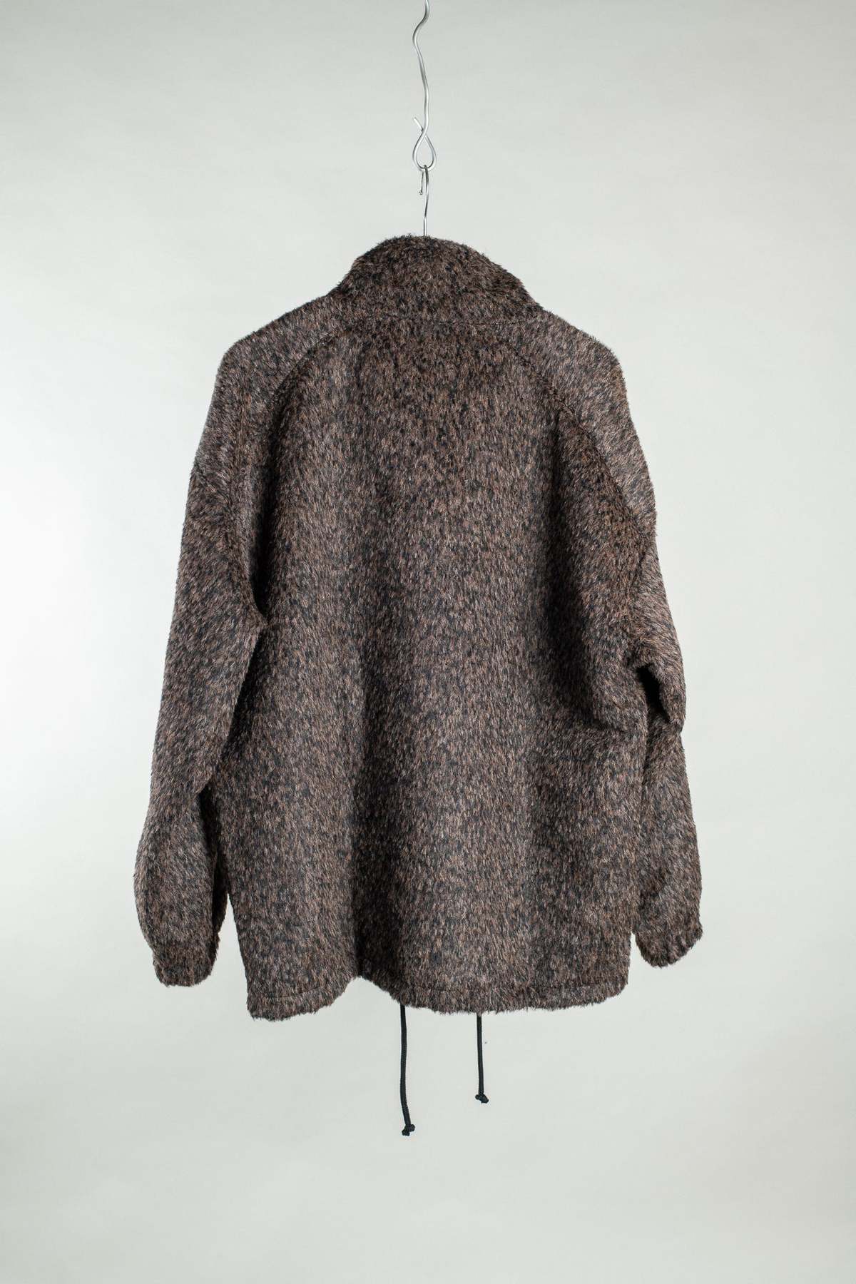 archie Funnel Zip Jacket - Black / Brown - Image 2 of 7