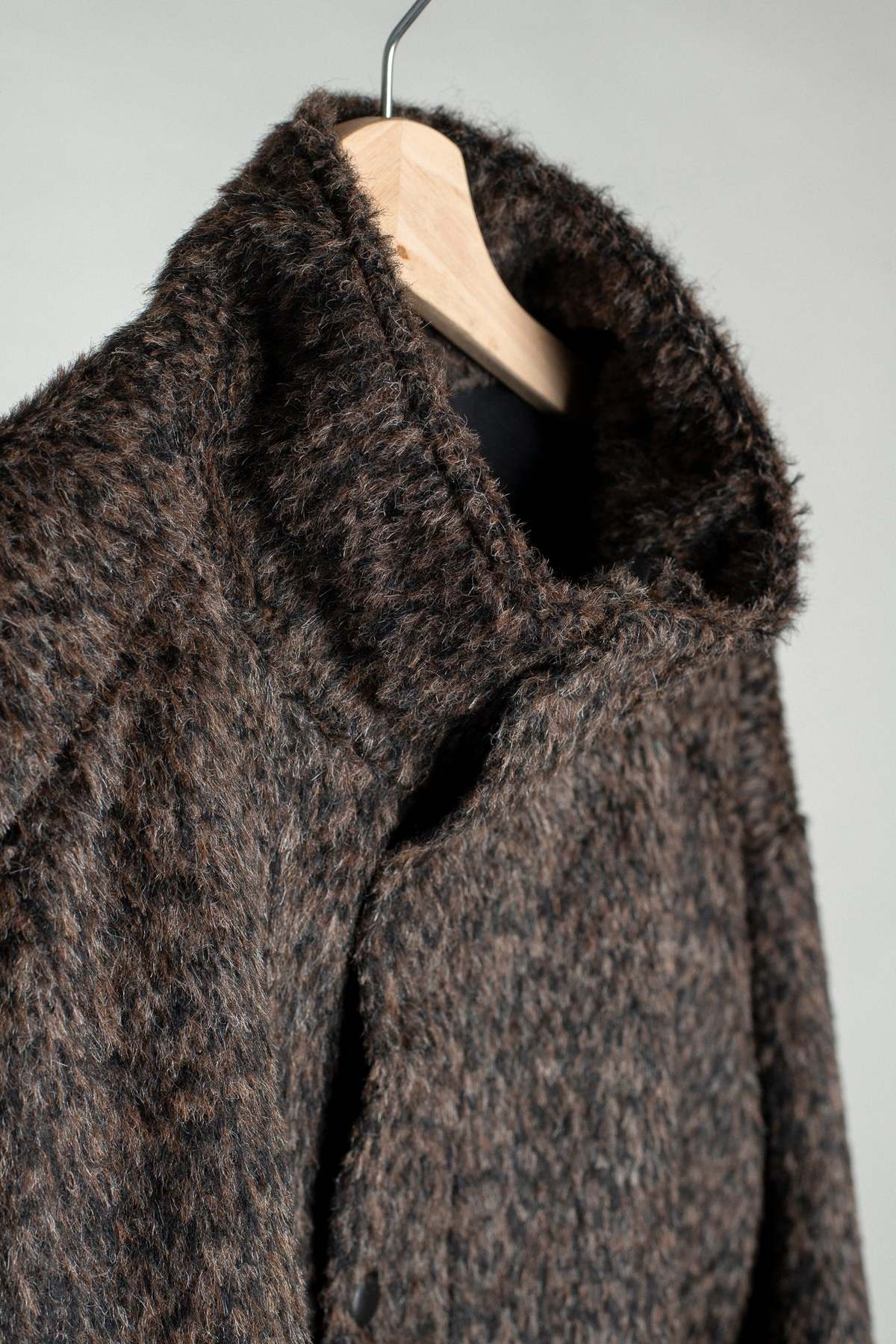 archie Funnel Zip Jacket - Black / Brown - Image 7 of 7