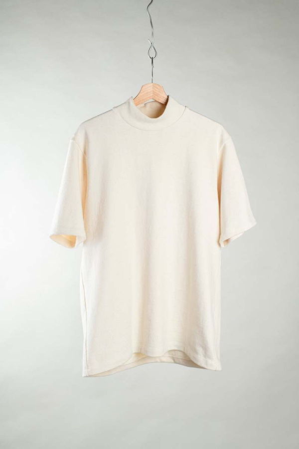 archie Hi-Neck Shirt - Ecru