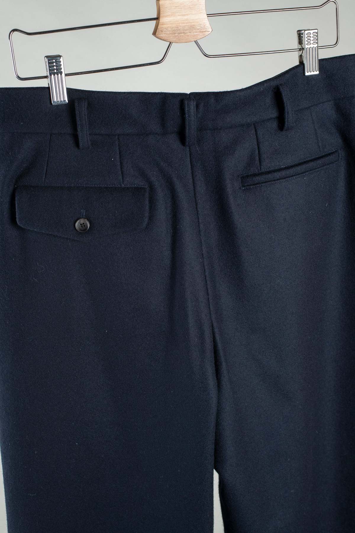 archie Slacks - 120 Wool Melton - Navy - Image 3 of 5