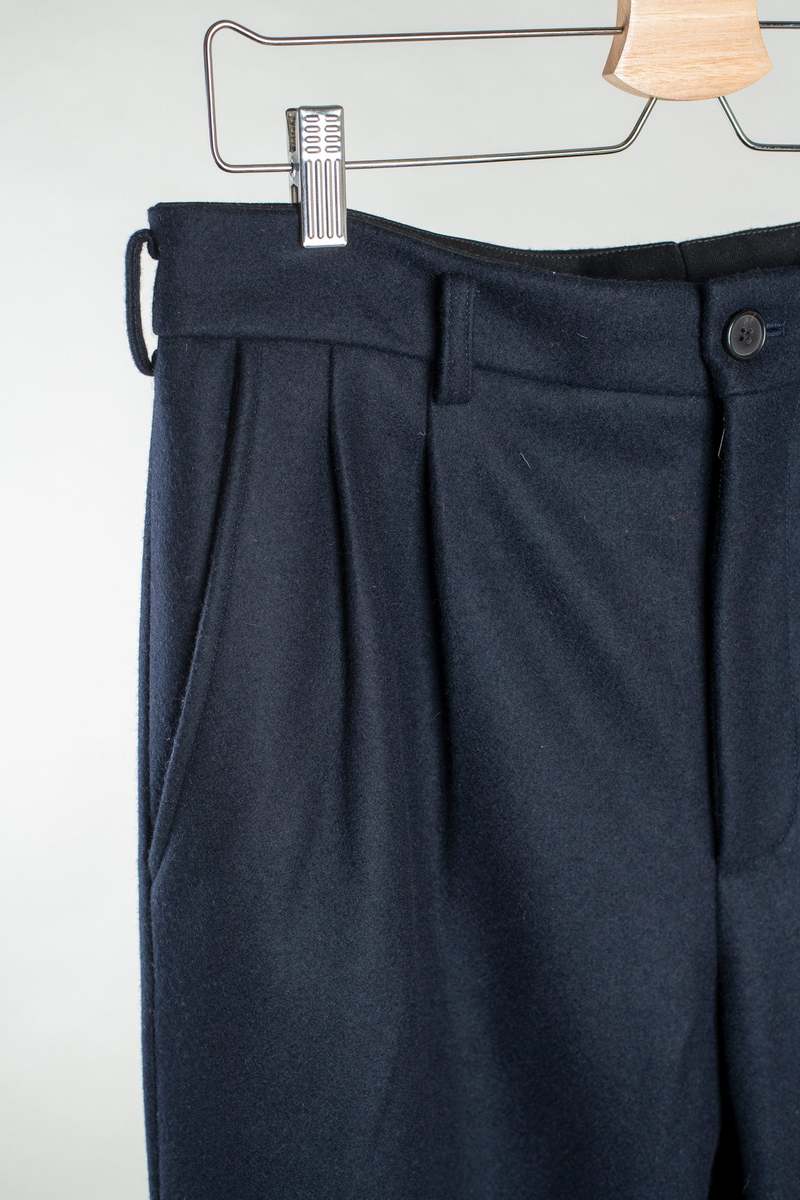 archie Slacks - 120 Wool Melton - Navy