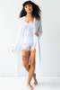 Salua Lingerie Classic Long Cotton/Silk Robe - Thumbnail 6