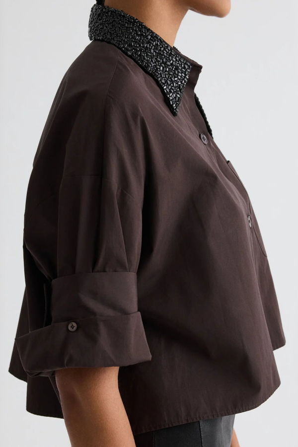 TWP Next Ex with Crystal Collar Shirt