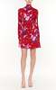 Des Phemmes Printed Mini Dress/ Scarf Rose - Thumbnail 1