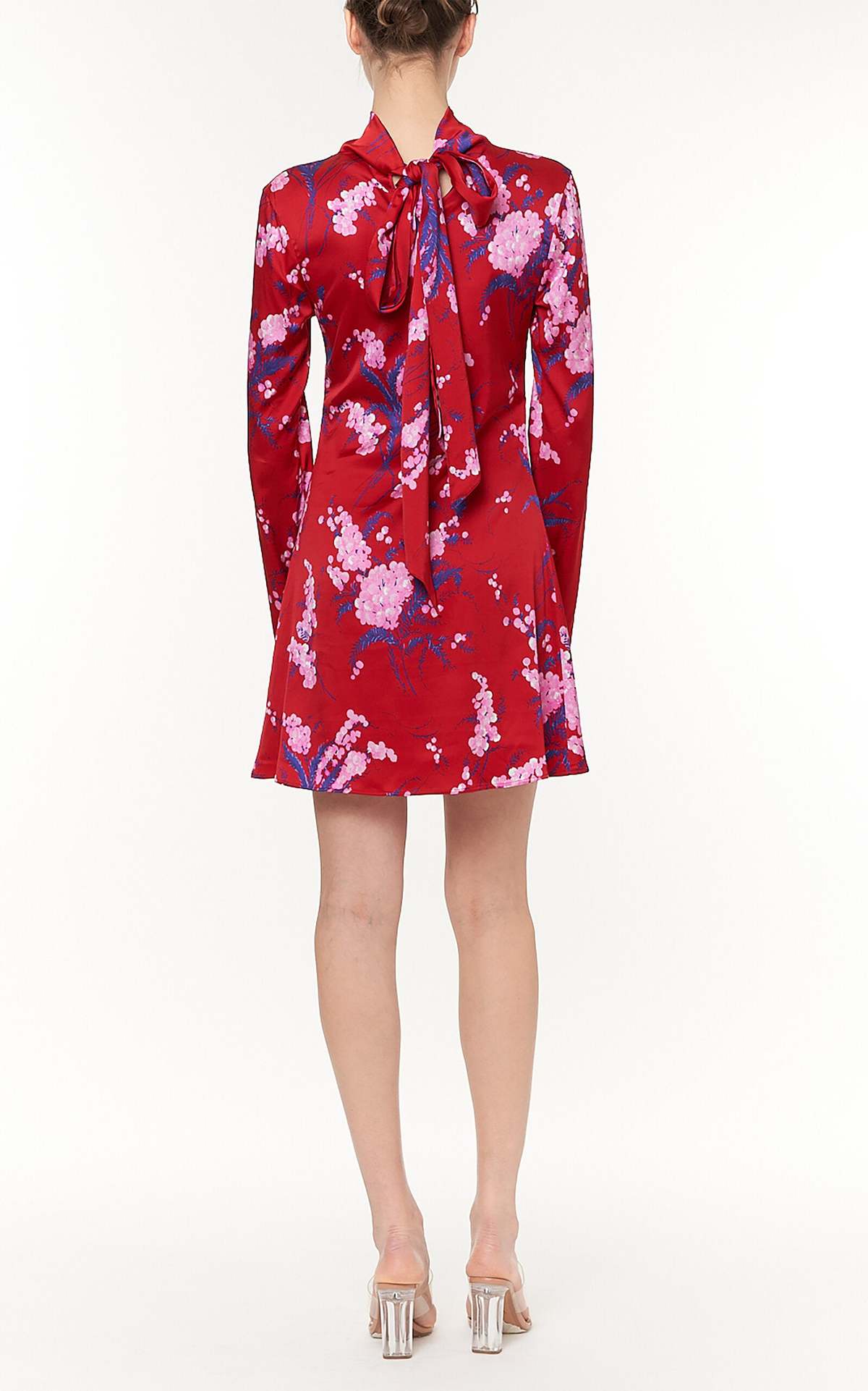 Des Phemmes Printed Mini Dress/ Scarf Rose - Image 3 of 3