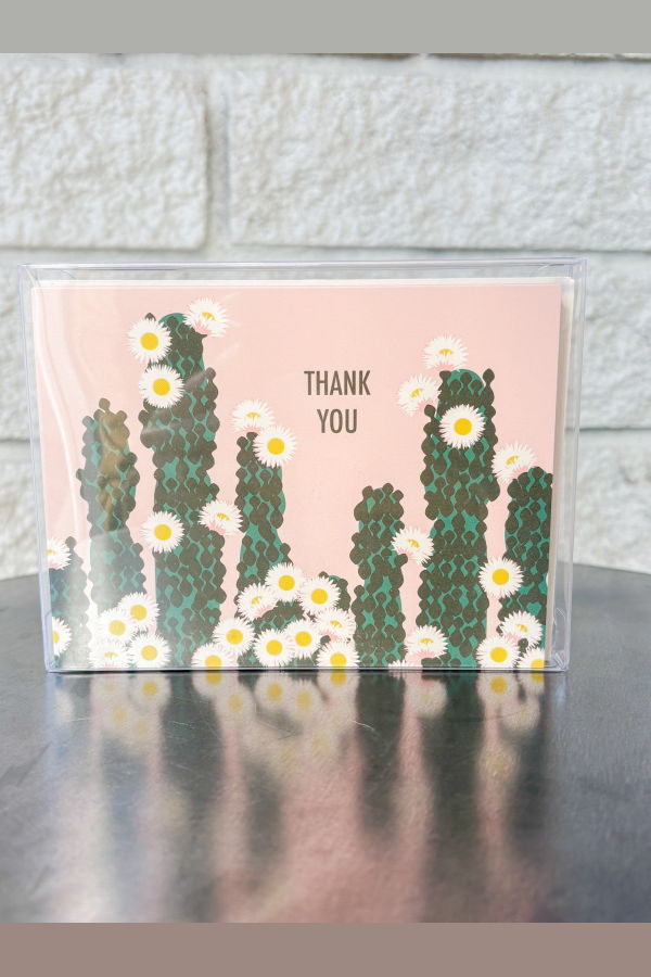 Snow & Graham Cacti Thank You Note Card