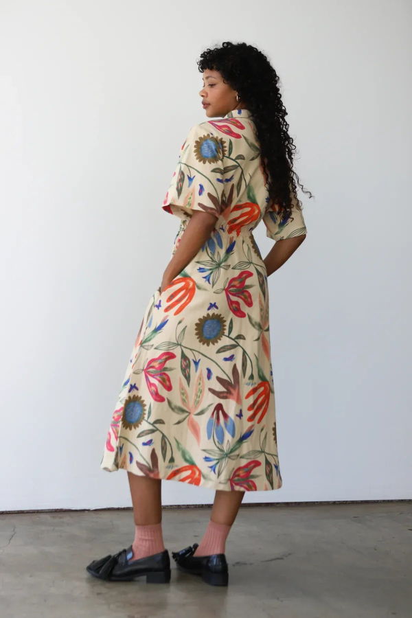 Noble Long Utility Dress Laura Burke Print Dress