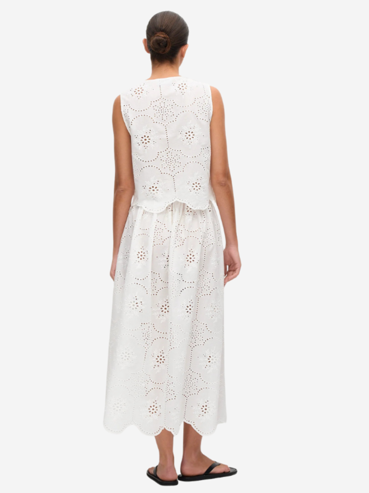 Matteau Broderie Tie Blouse - White - Image 3 of 4